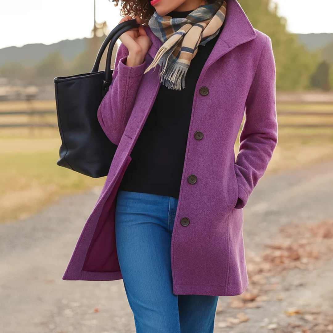 Rosie | Classic Coat with Elegant Buttons