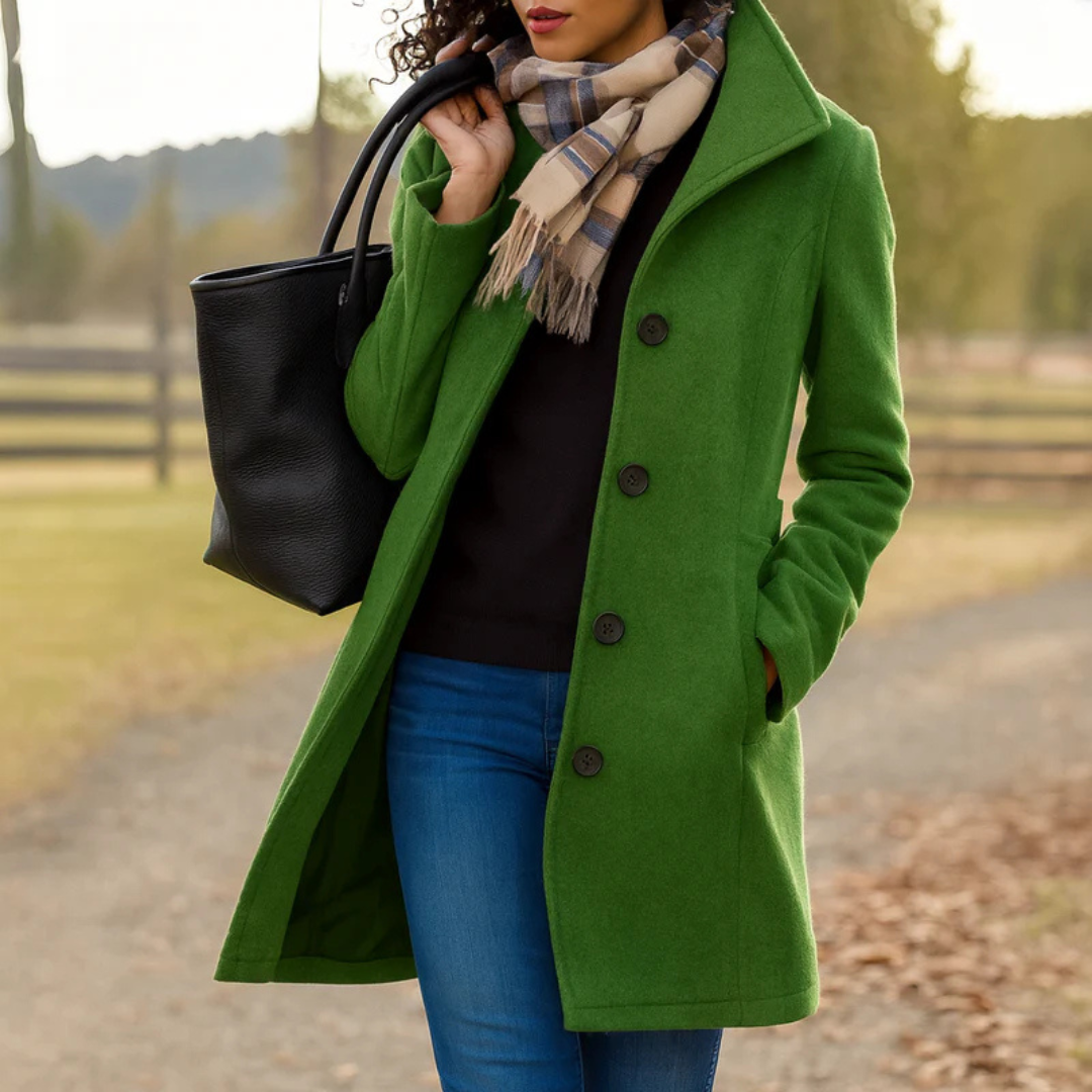 Rosie | Classic Coat with Elegant Buttons