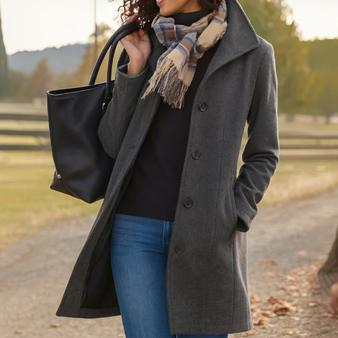 Rosie | Classic Coat with Elegant Buttons
