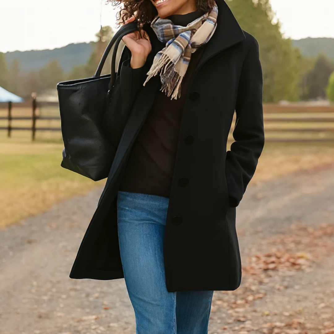 Rosie | Classic Coat with Elegant Buttons