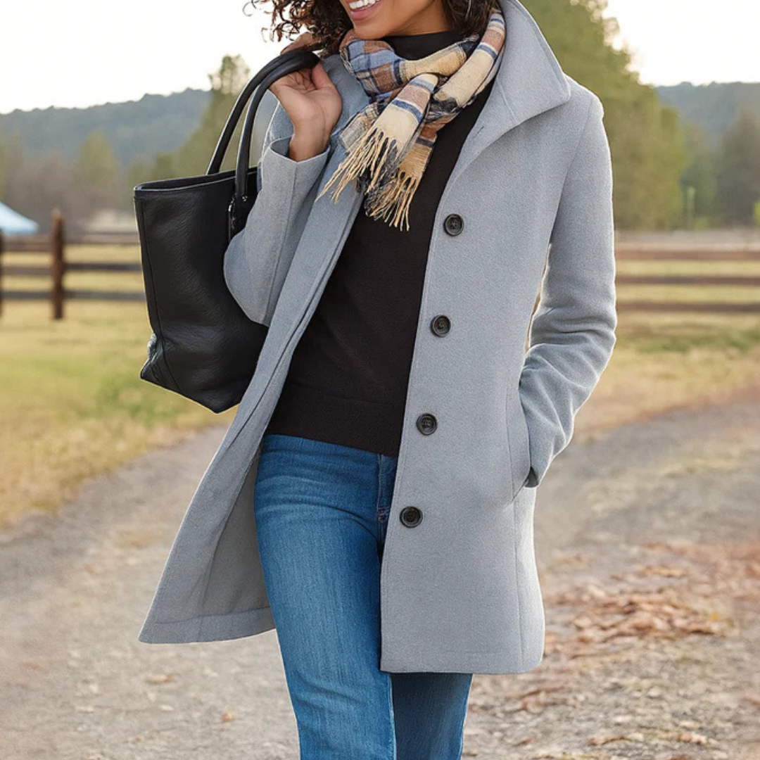 Rosie | Classic Coat with Elegant Buttons