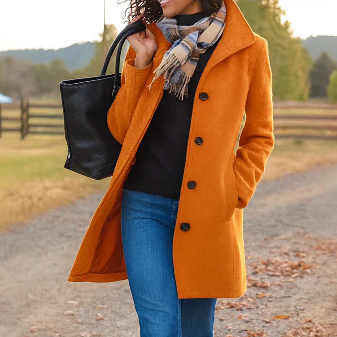Rosie | Classic Coat with Elegant Buttons