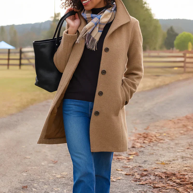 Rosie | Classic Coat with Elegant Buttons