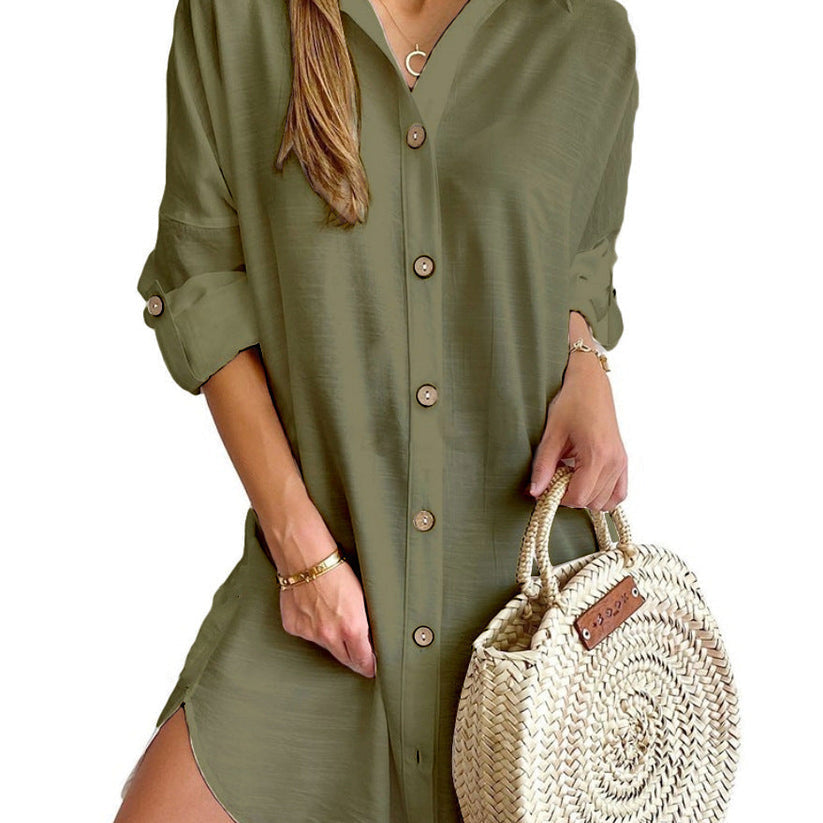 Claribel - Button-Up Shirt Dress