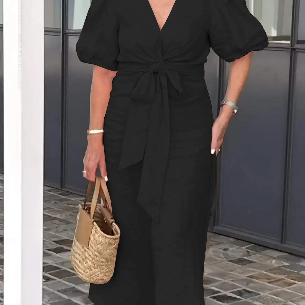 Natasha - Elegant V-Neck Dress