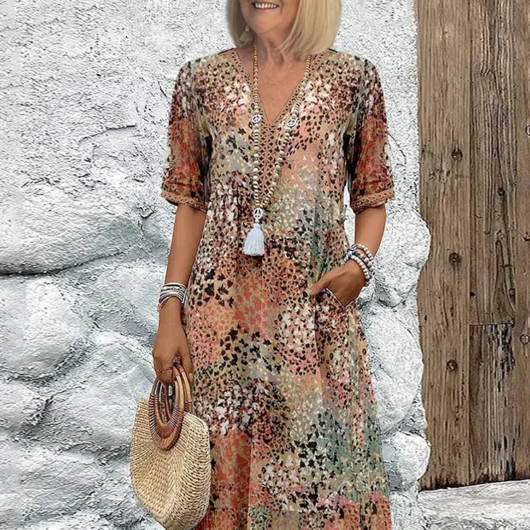 Andrea - Vibrant Midi Dress