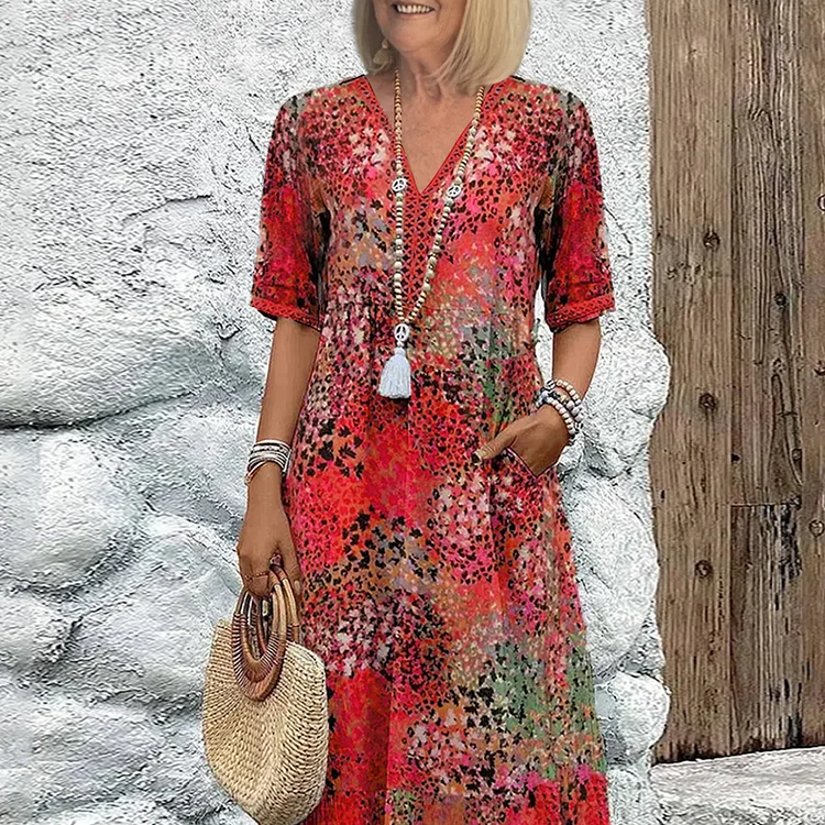 Andrea - Vibrant Midi Dress